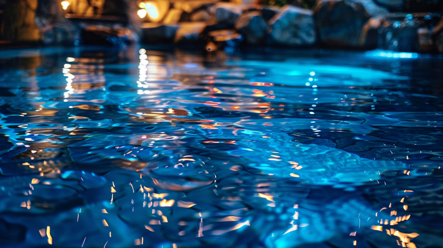 The aesthetic impact of underwater pool lights