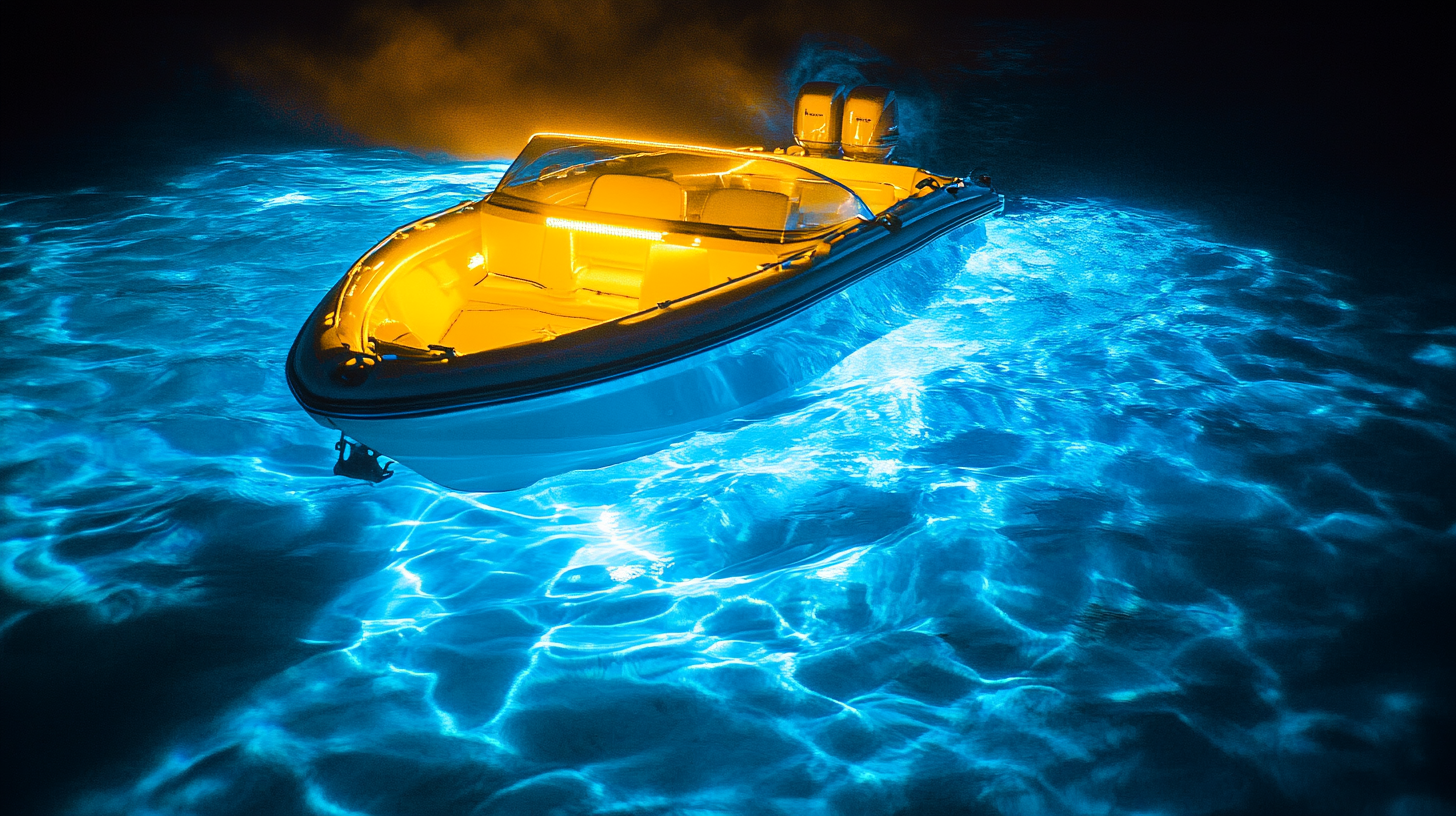 Comparing energy consumption of different underwater boat lights