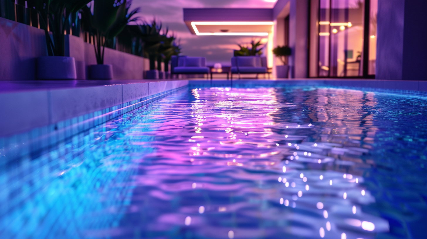 How underwater pool lights enhance night swimming