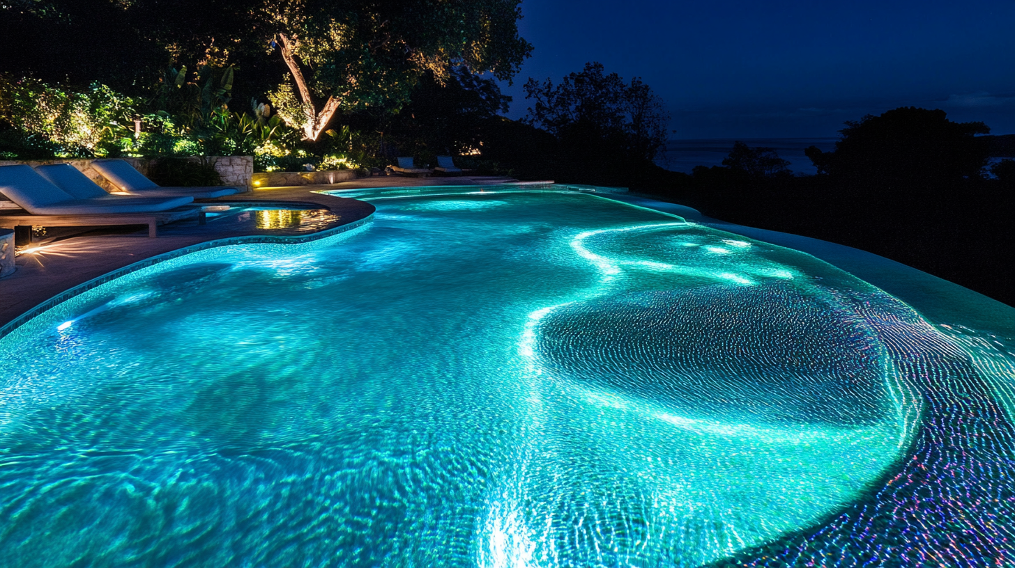 How underwater pool lights affect water clarity