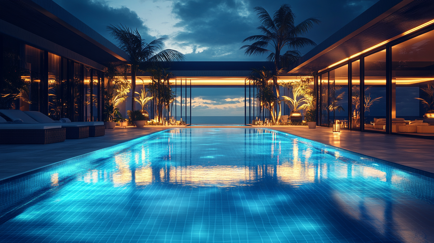 Incorporating underwater pool lights into pool design