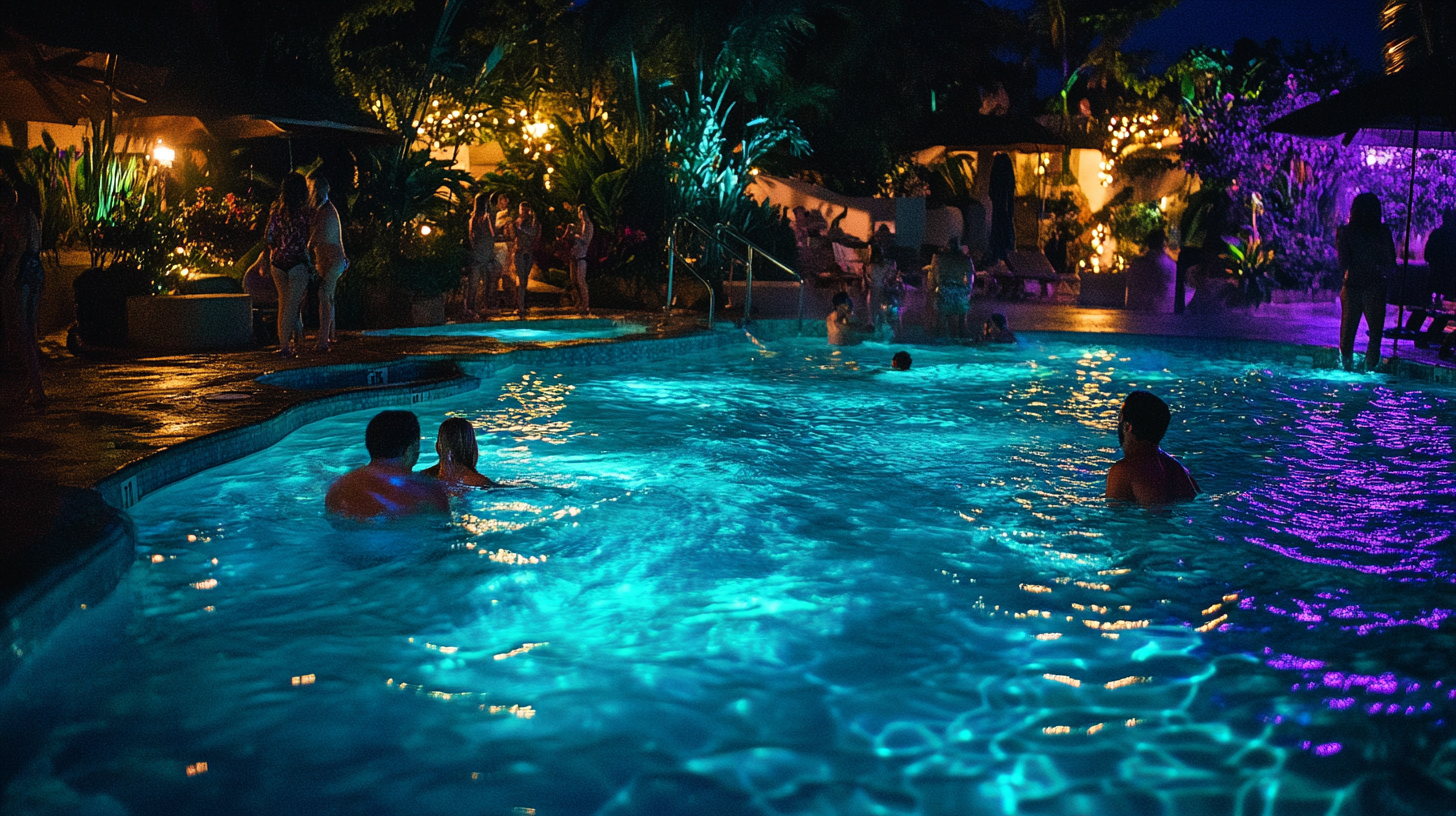 Underwater pool lights and their impact on pool parties