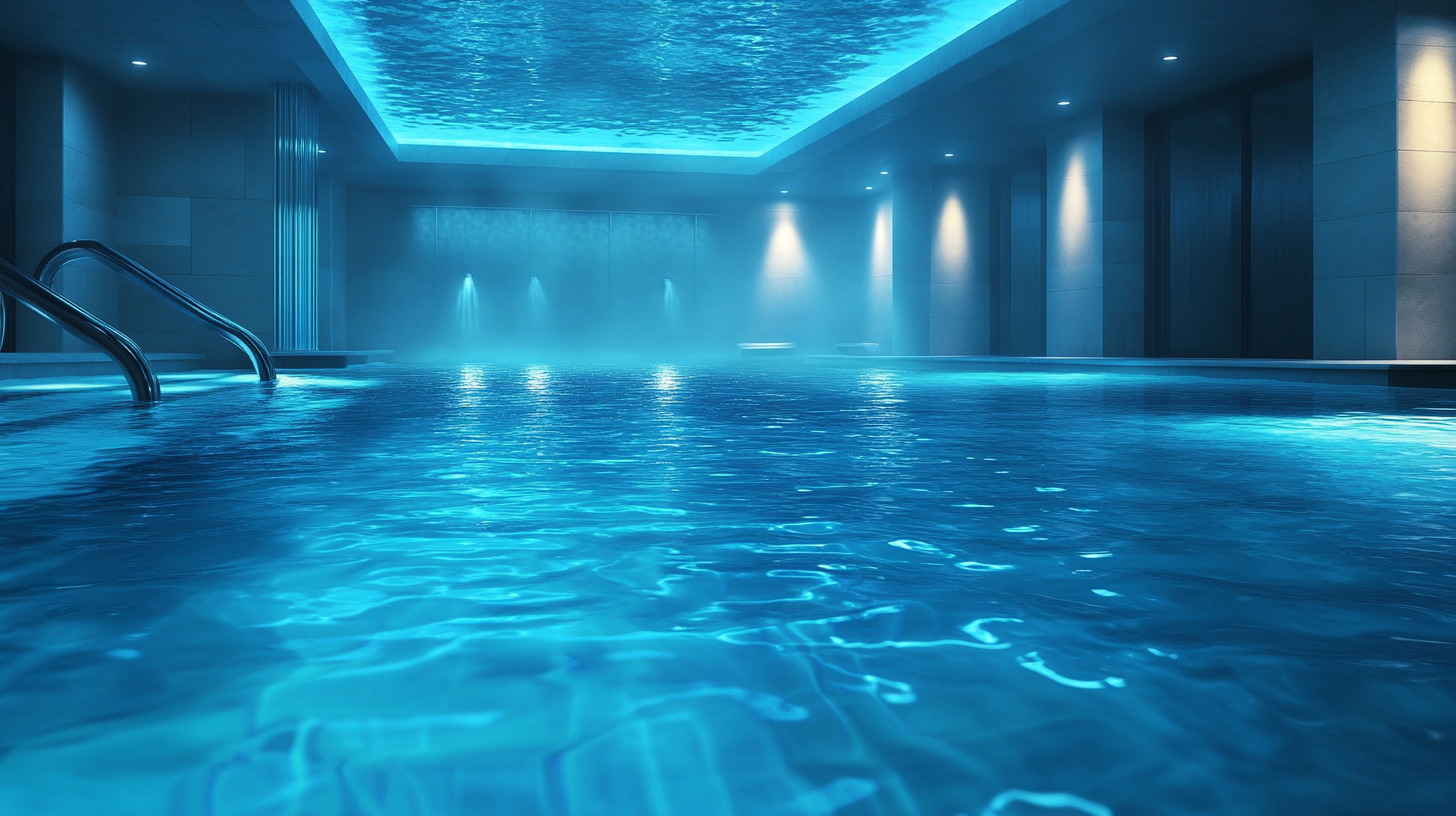 Using underwater pool lights for therapeutic purposes