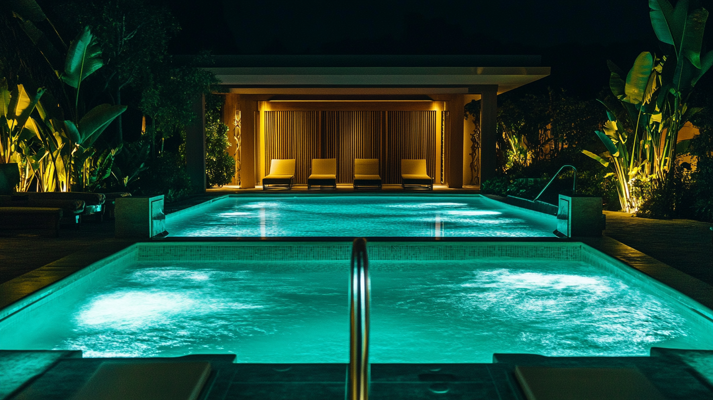 Creating a spa-like atmosphere with underwater pool lights