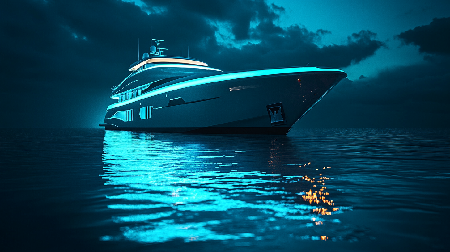 Exploring the aesthetics of underwater boat lights for yachts