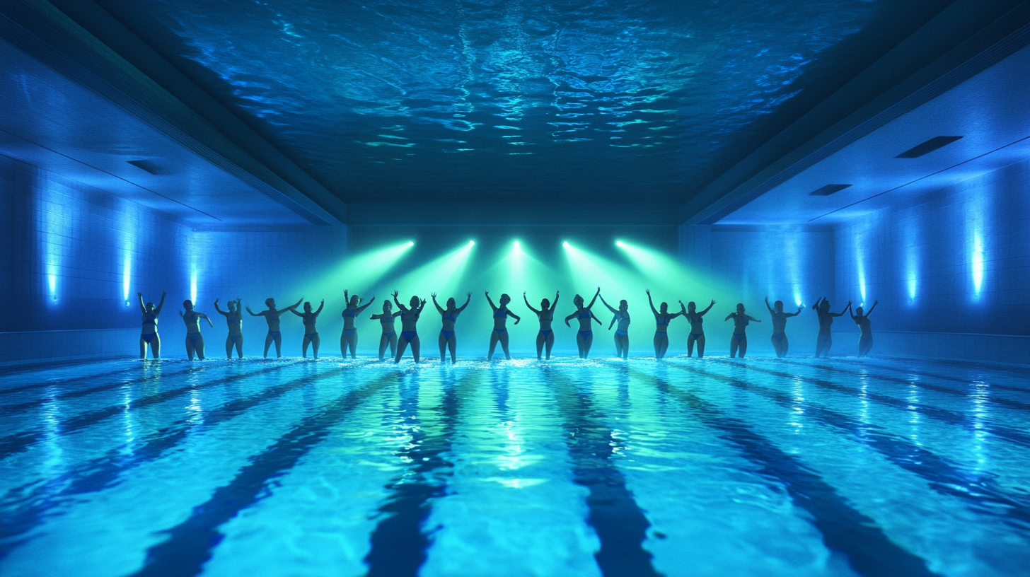 How underwater pool lights assist in water aerobics